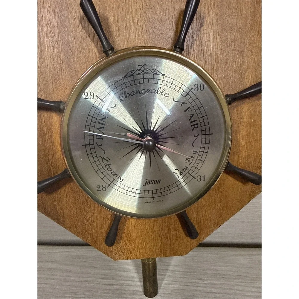 Vintage Jason Nautical‎ Ship Wheel Weather Station